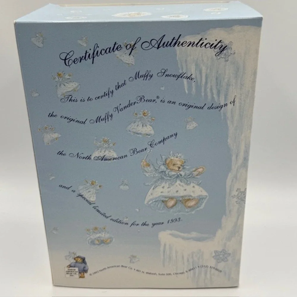 North American Bear Co Muffy Snowflake 1993 Limited Edition Muffy VanderBear Box